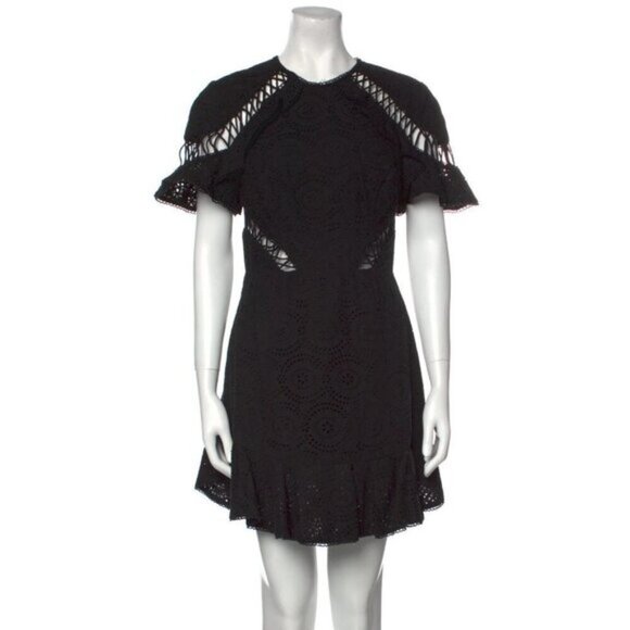 Zimmermann Helm Circles Flutter Dress Black b179 - Picture 4 of 14